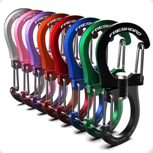 5Pack 1kN Wiregate 360Degree Carabiner Clip