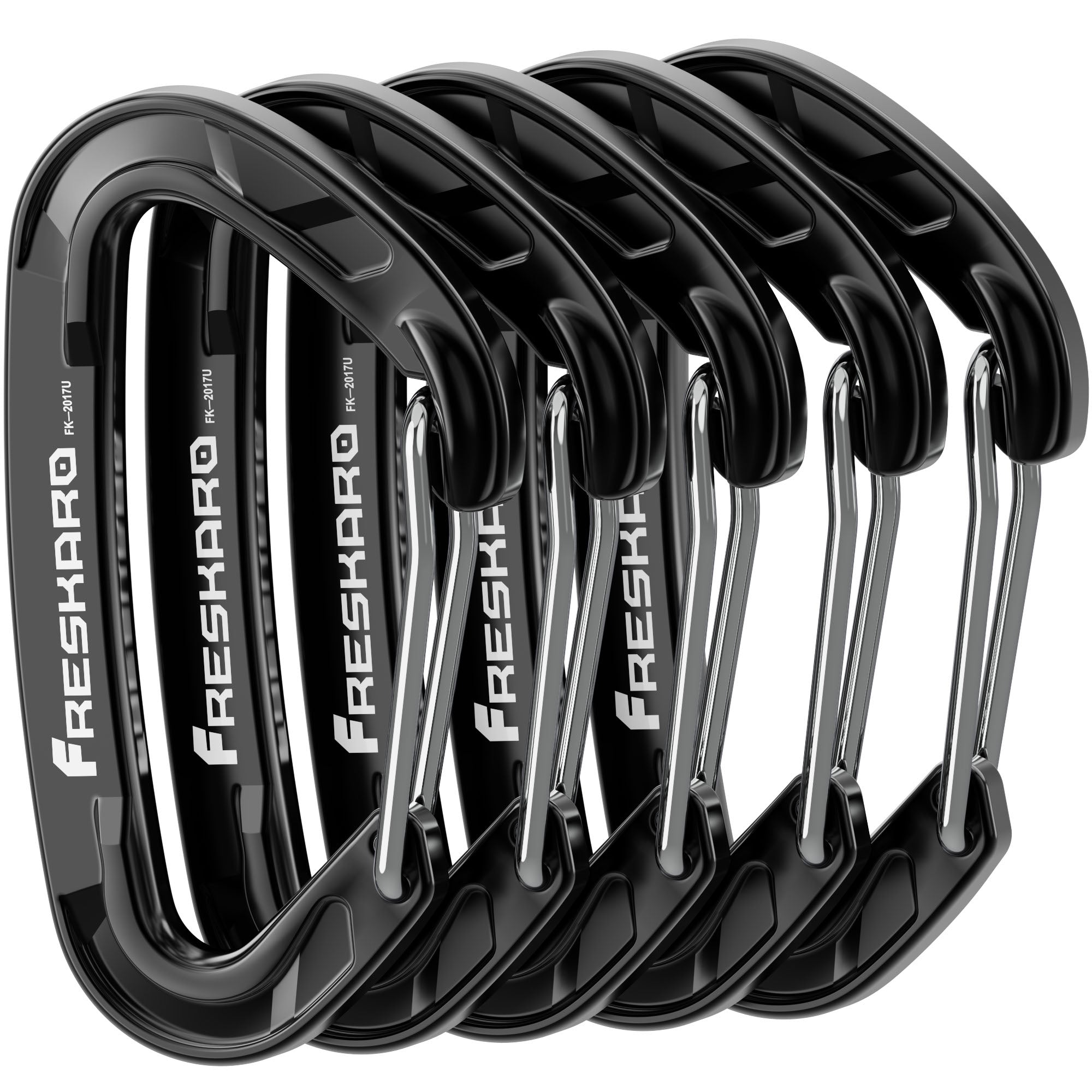 Small 5Pack 8kN Wiregate Carabiner Clip