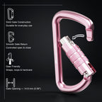 12kN Best Seller Auto Locking Carabiner Clip