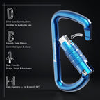 12kN Best Seller Auto Locking Carabiner Clip