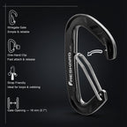 Large Multi Pack 15kN Wiregate Carabiner Clip