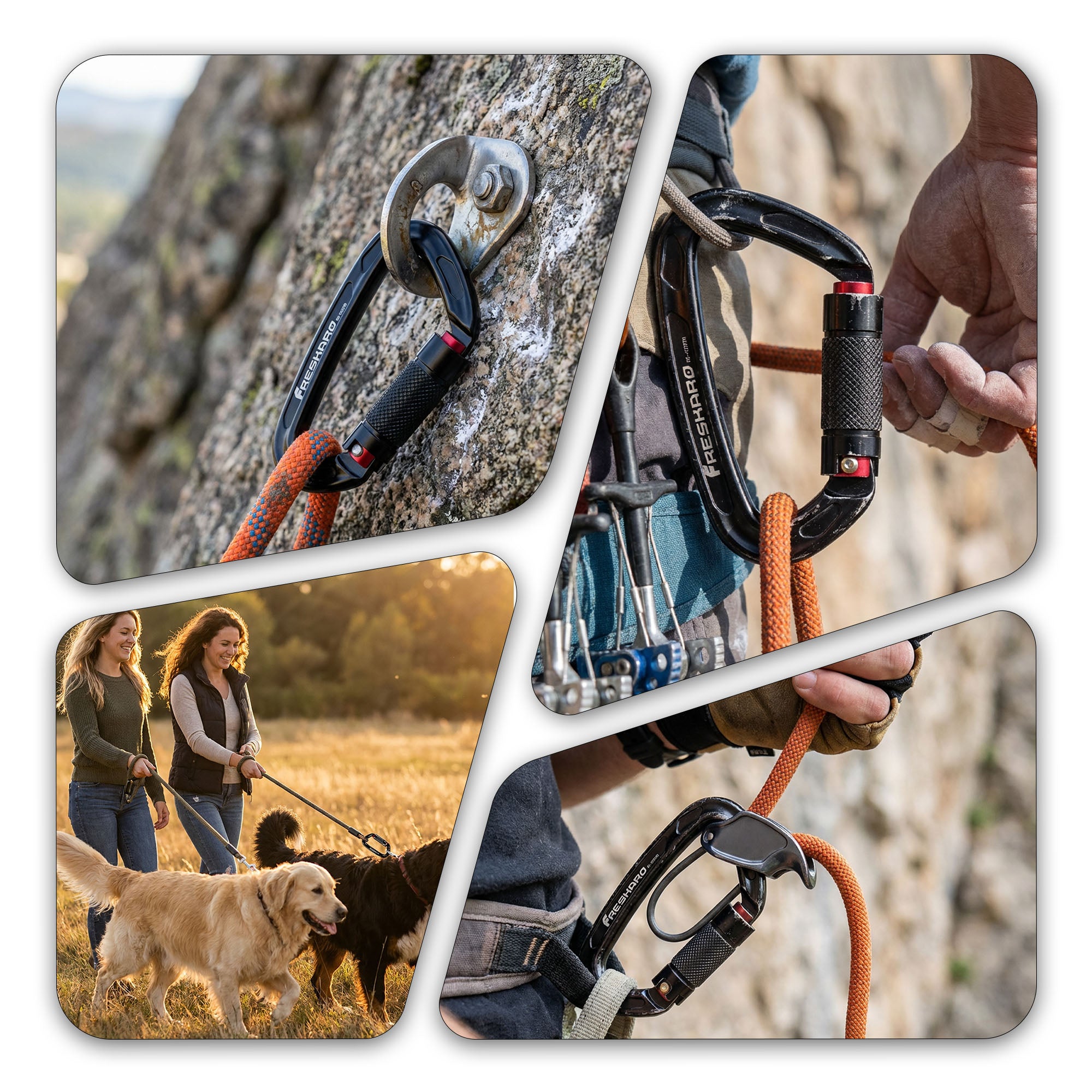 25kn Autlocking Climbing Carabiner UIAA/CE Approved